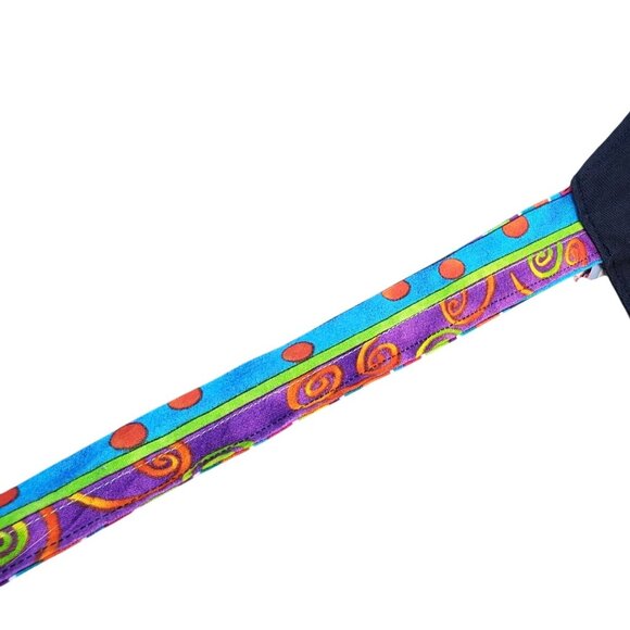 Frida Kahlo Bib Apron Colorful Handmade Black Cotton Plus Size XL Pockets - Picture 10 of 12